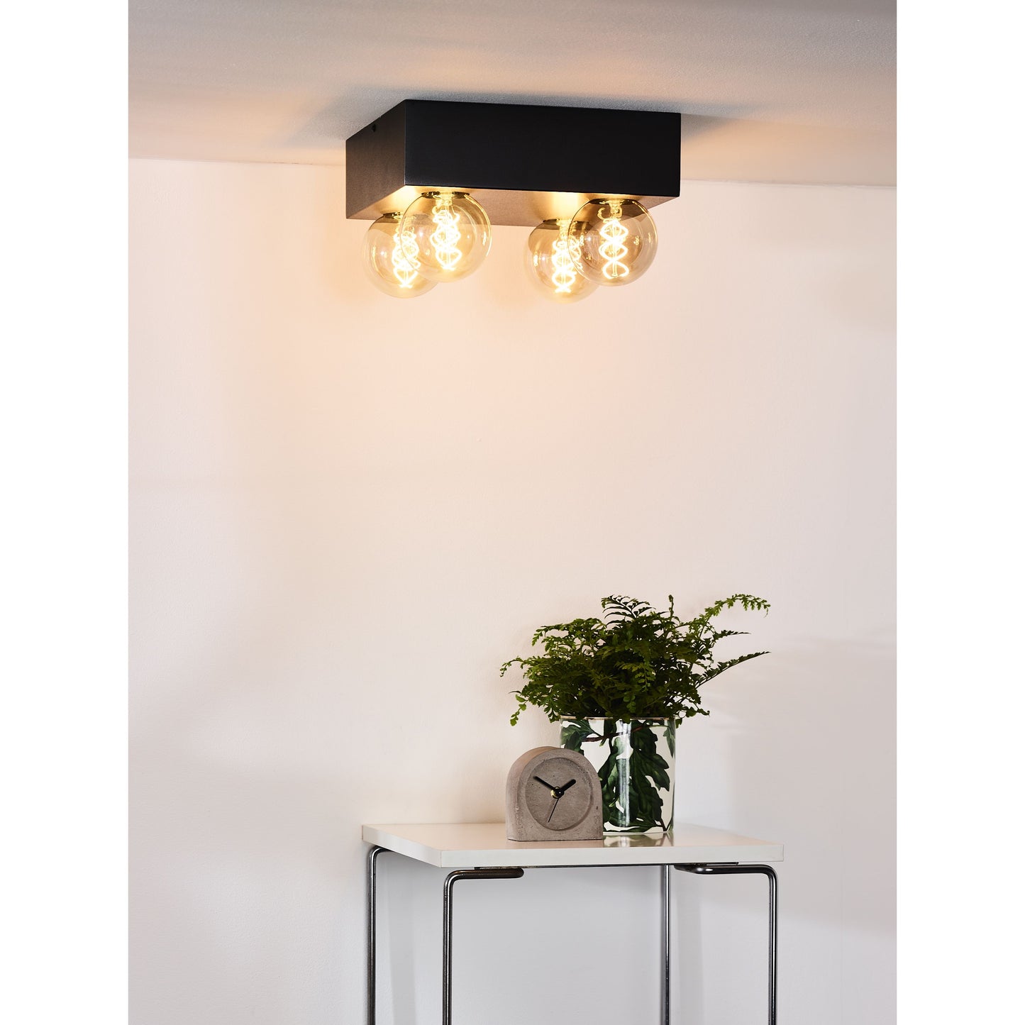 Lucide SURTUS - Flush ceiling light - 4xE27 - Black