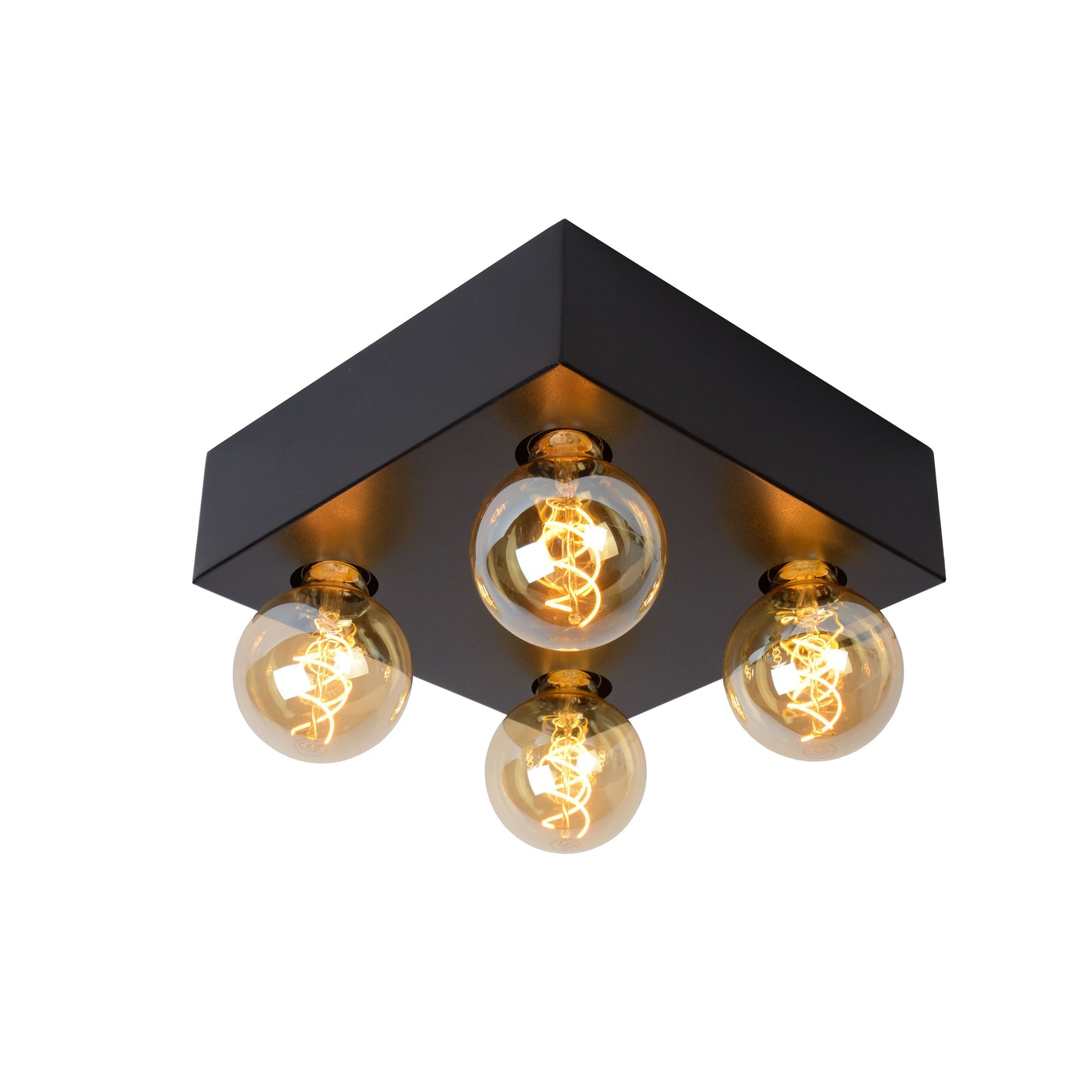 Lucide SURTUS - Flush ceiling light - 4xE27 - Black