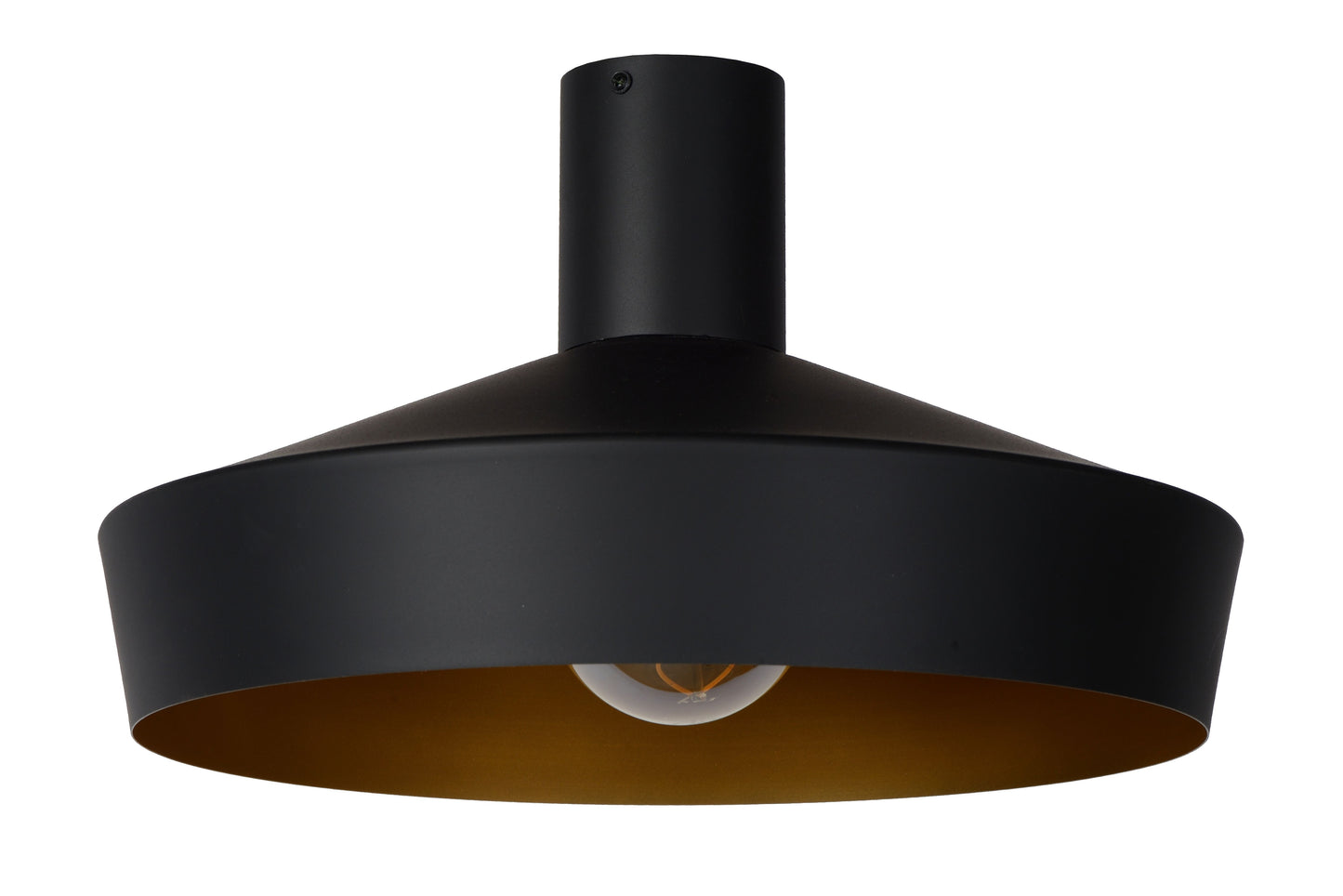 Lucide CARDIFF - Flush ceiling light - Ø 40 cm - 1xE27 - Black