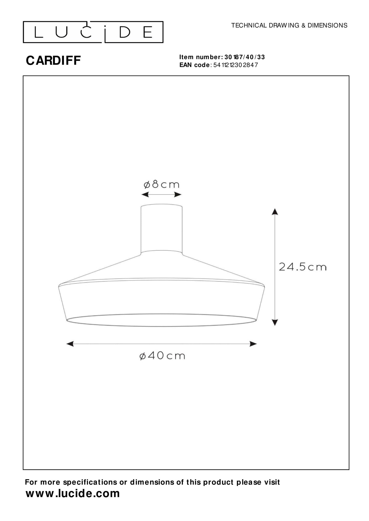 Lucide CARDIFF - Flush ceiling light - Ø 40 cm - 1xE27 - Green