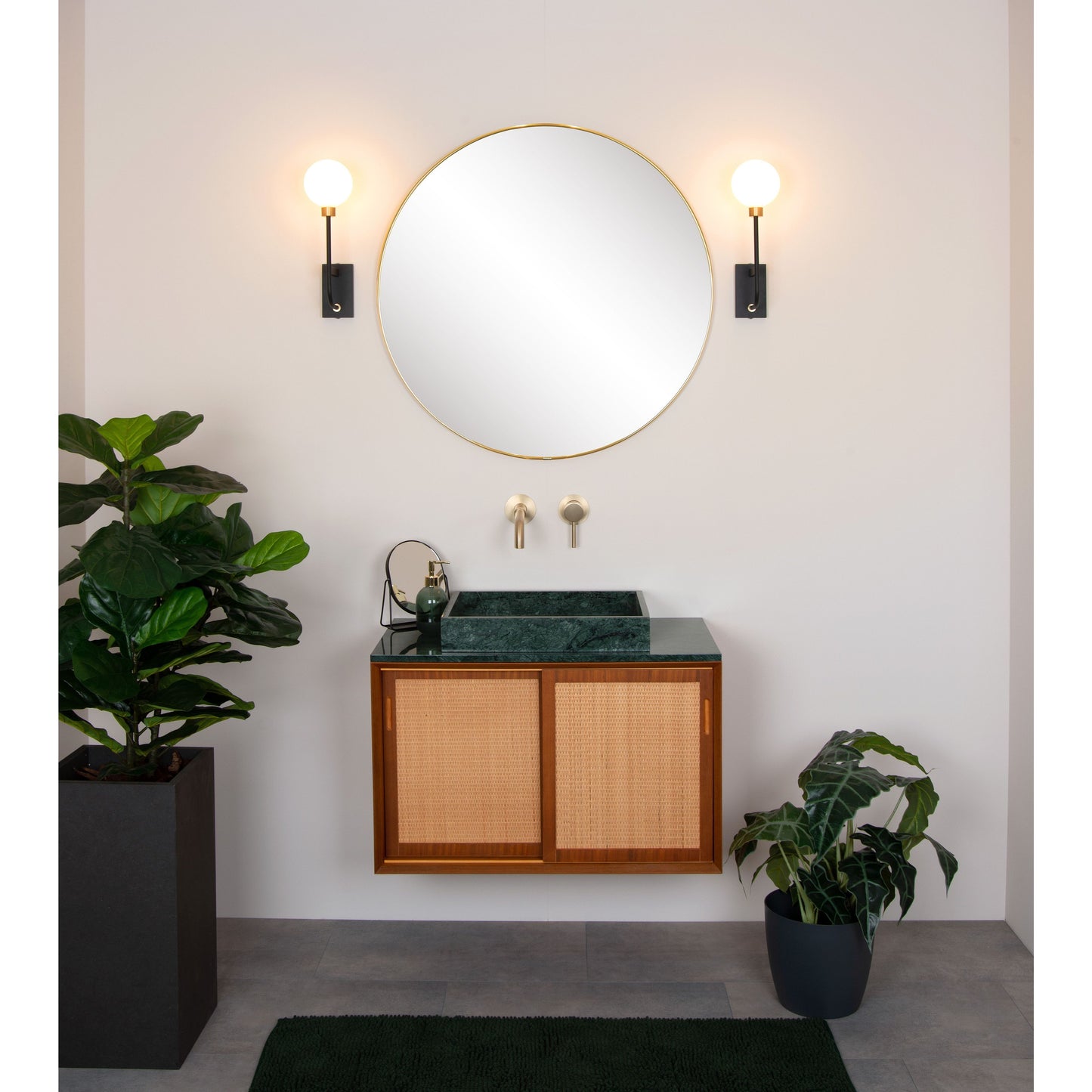 Lucide BEREND - Wall light Bathroom - 1x G9 - IP44 - Black
