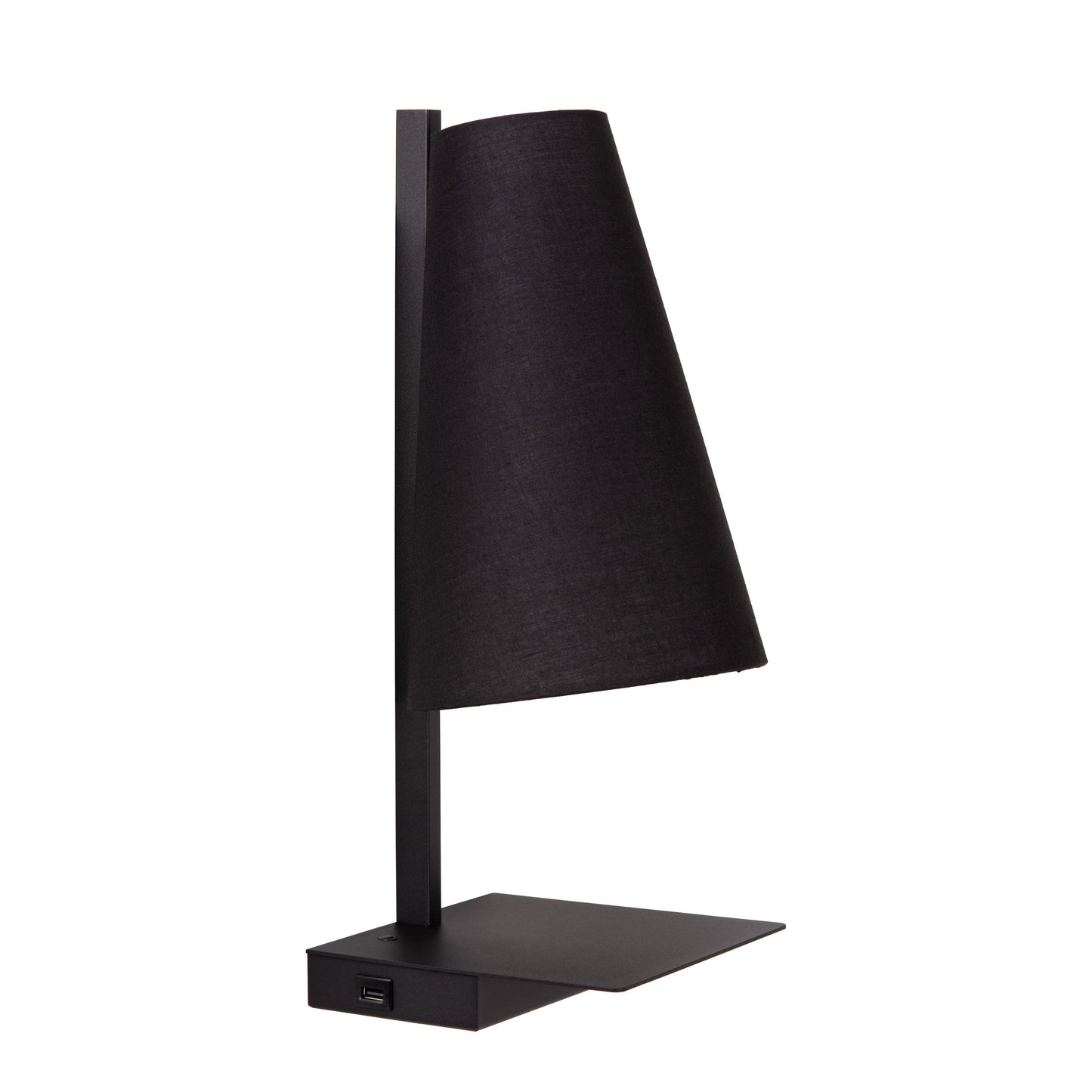 Lucide GREGORY - Bedside lamp / Wall light - 1xE27 - With USB charging point - Black