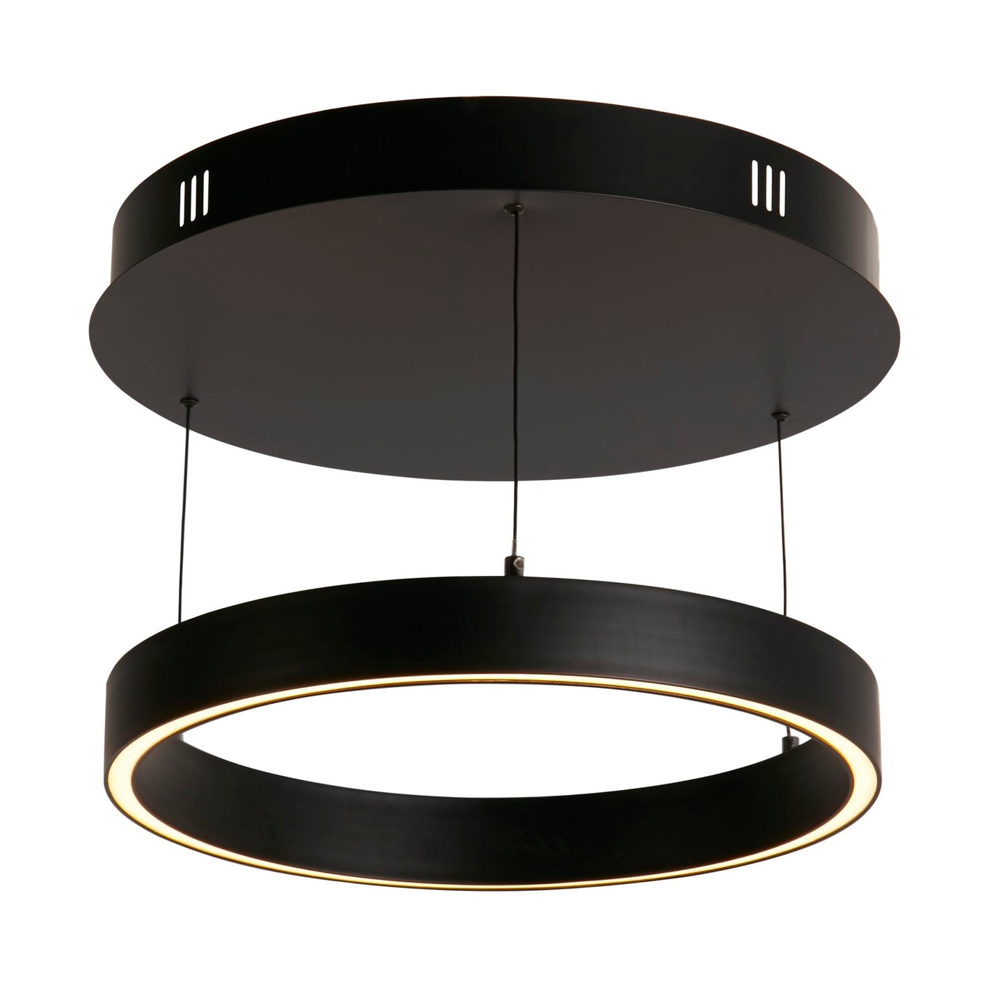 Layla Gesture Control Pendant - Black Metal & Opal Acrylic - (30410BK)