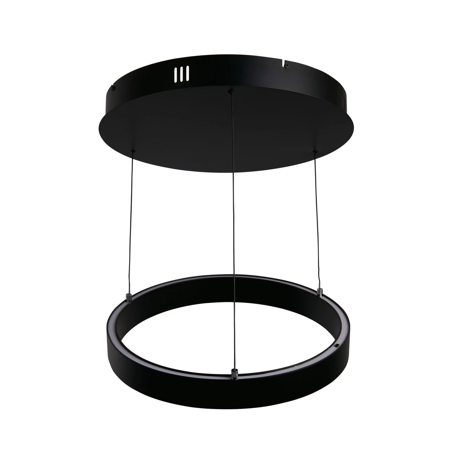 Layla Gesture Control Pendant - Black Metal & Opal Acrylic - (30410BK)