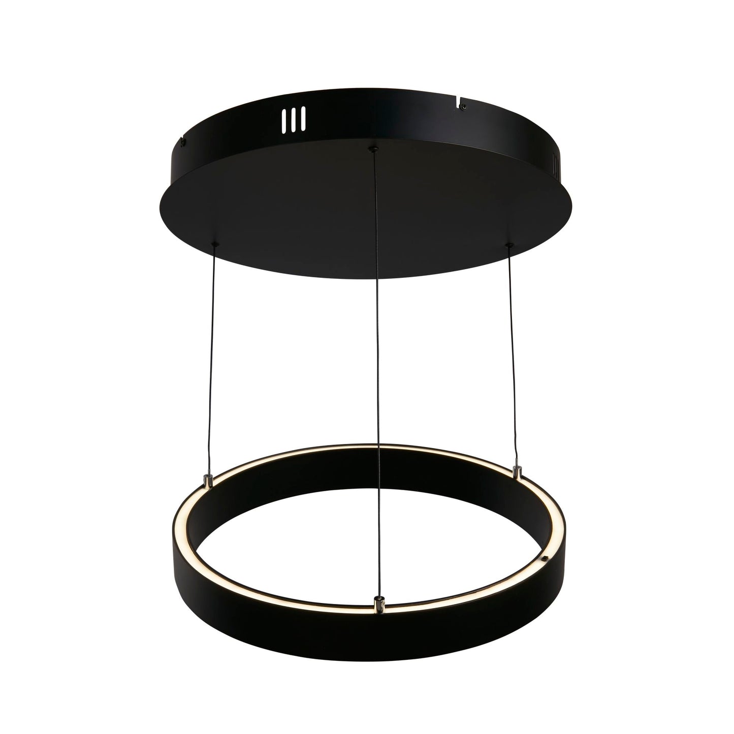 Layla Gesture Control Pendant - Black Metal & Opal Acrylic - (30410BK)