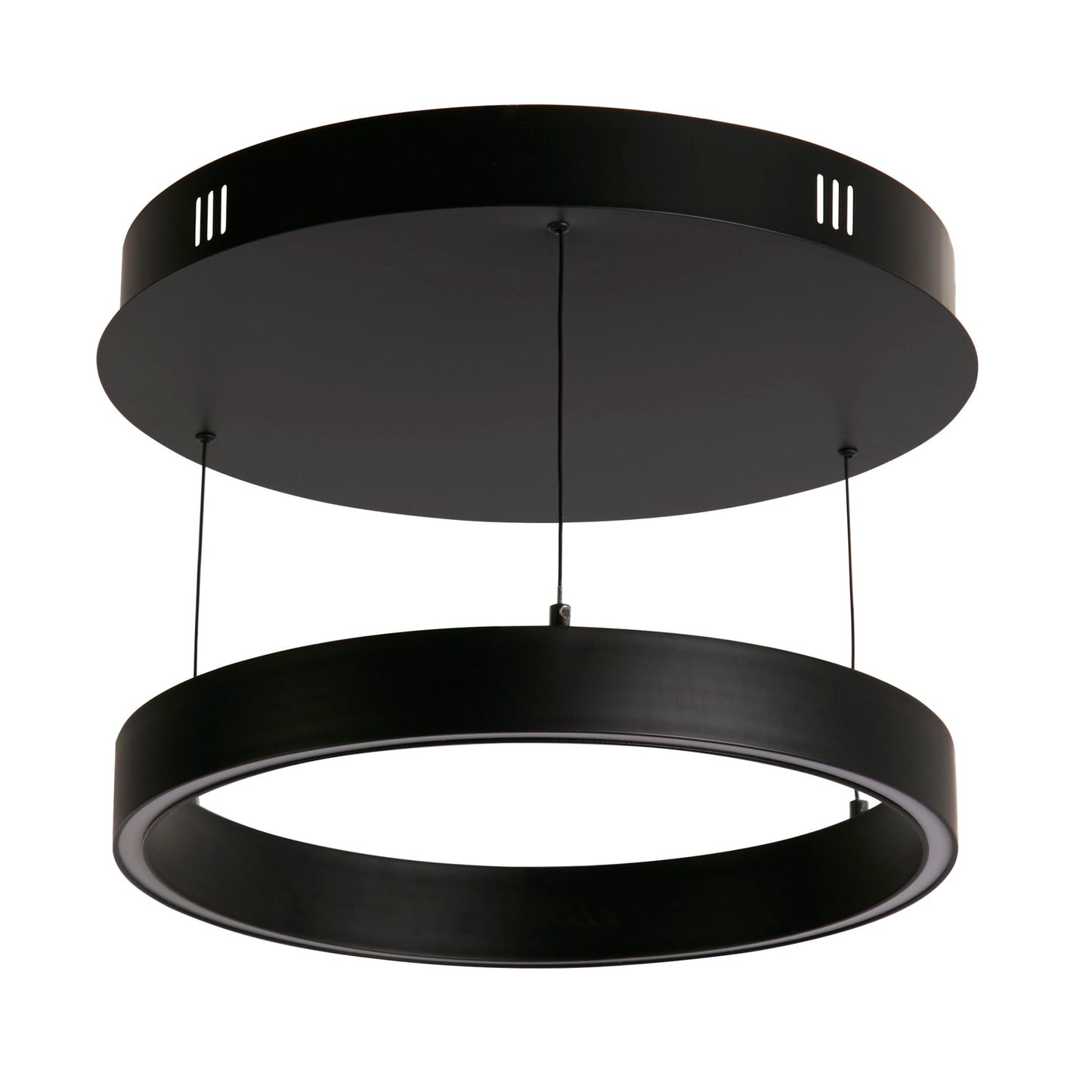 Layla Gesture Control Pendant - Black Metal & Opal Acrylic - (30410BK)