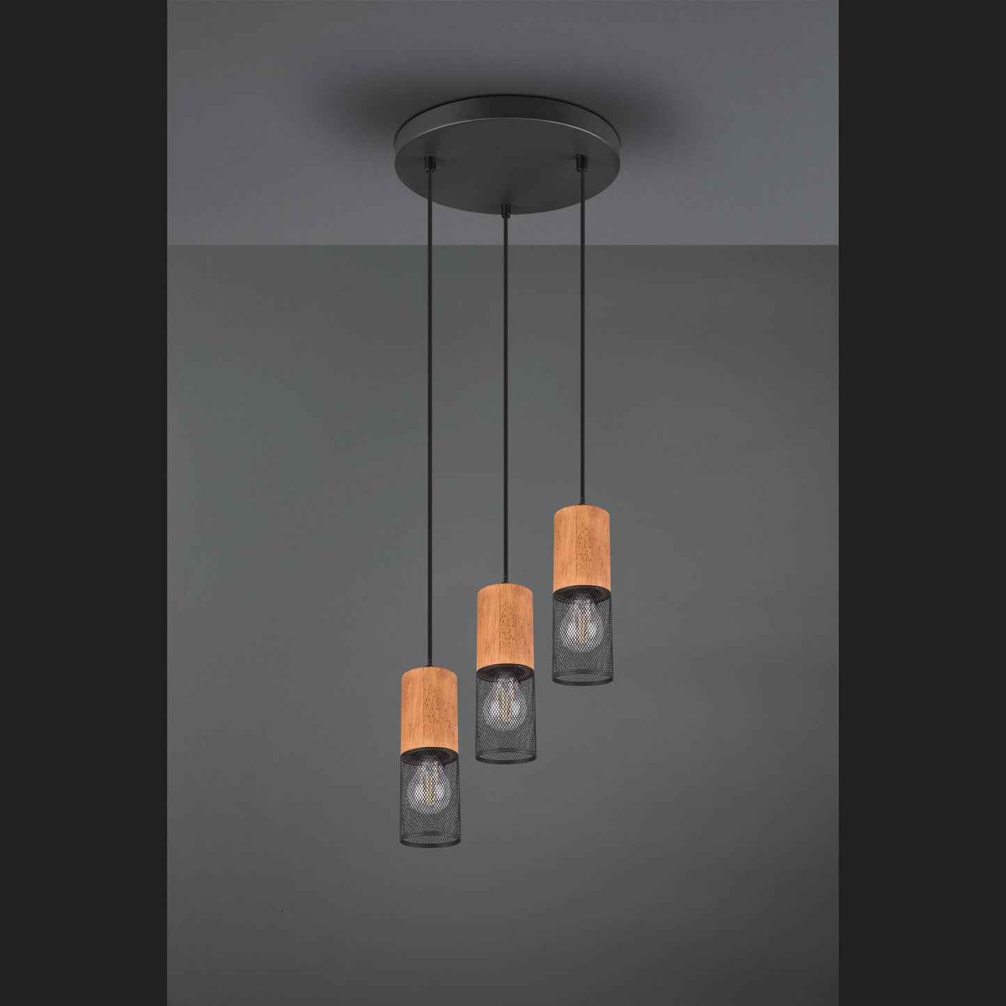Tosh  - Pendant - Black Matt - Trio