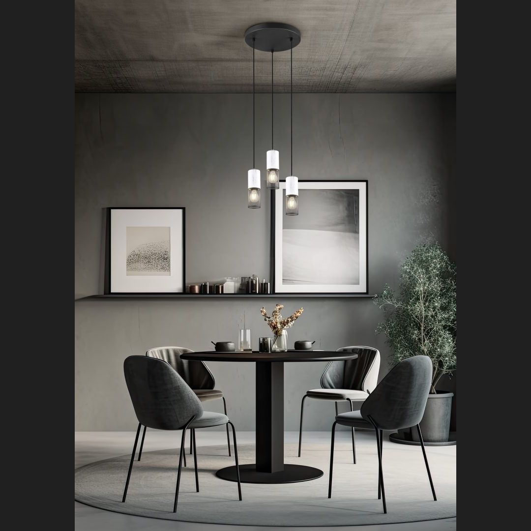 Tosh  - Pendant - Black - White - Trio
