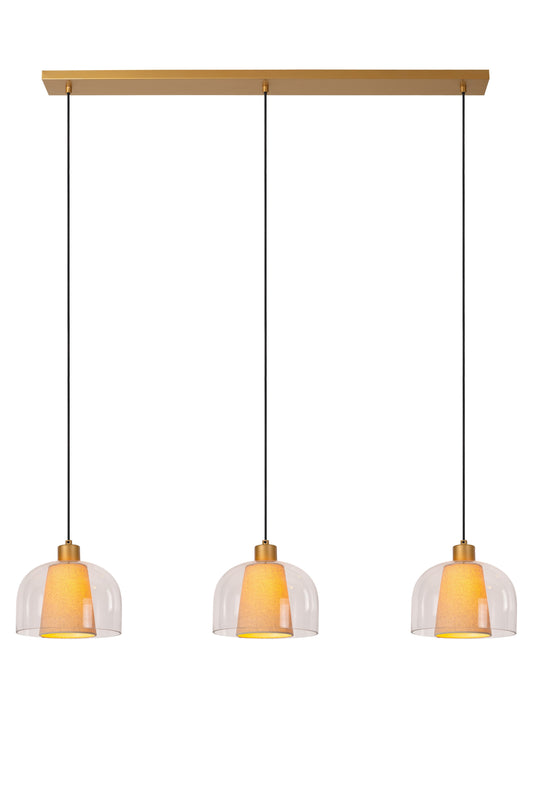 Lucide GUNHILD - Pendant light - 3x E27 - Transparant