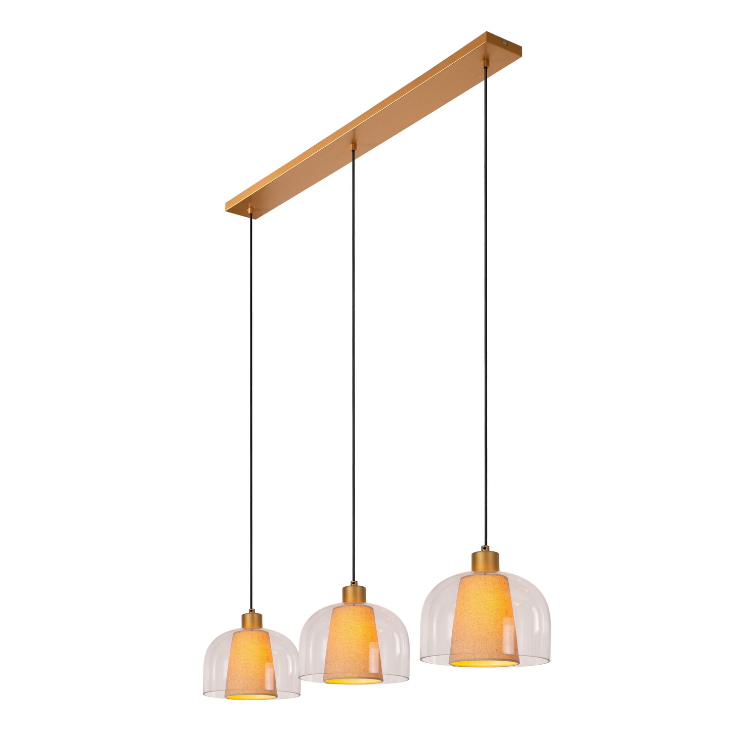 Lucide GUNHILD - Pendant light - 3x E27 - Transparant