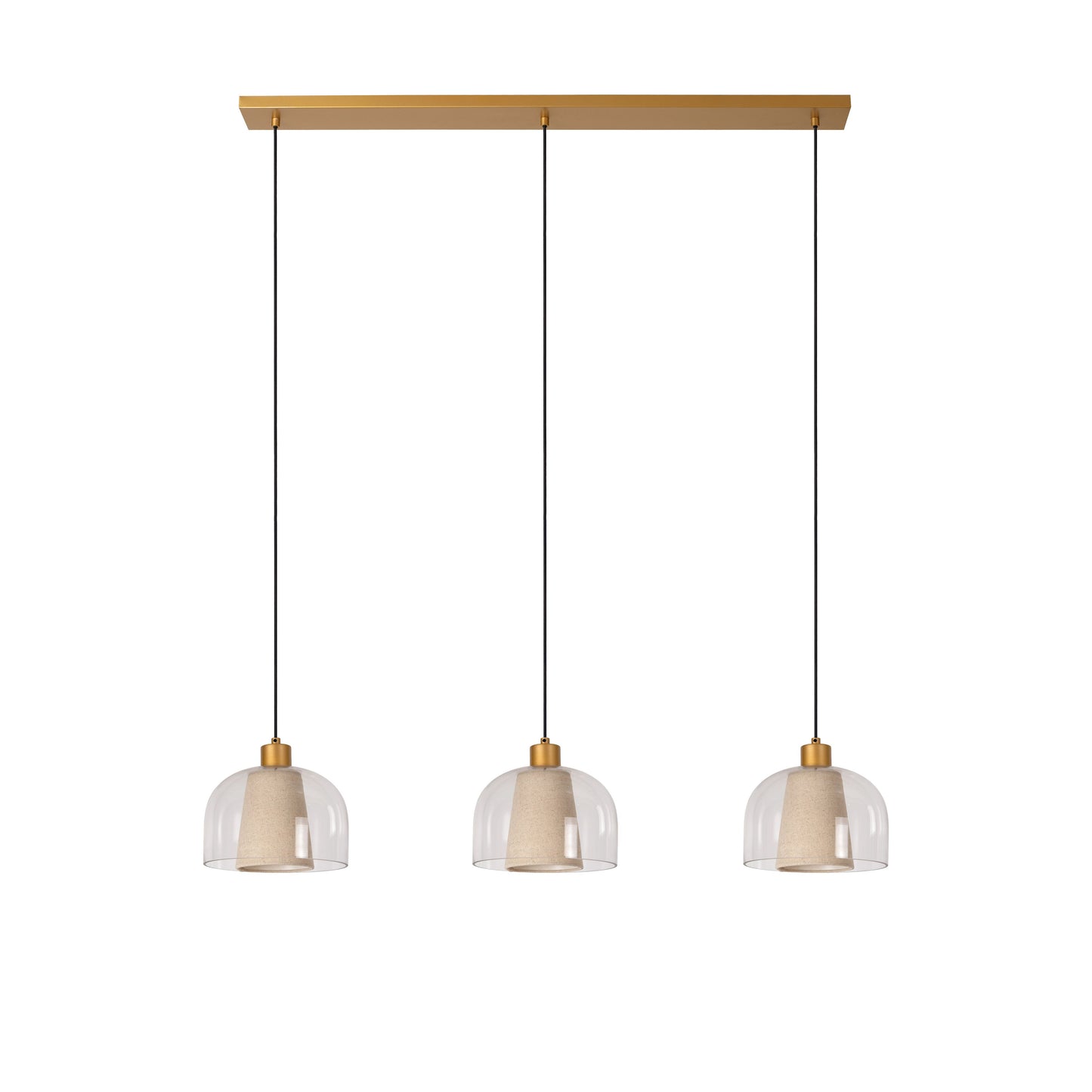 Lucide GUNHILD - Pendant light - 3x E27 - Transparant