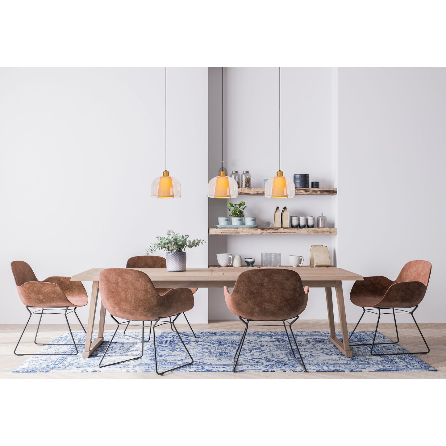 Lucide GUNHILD - Pendant light - 3x E27 - Transparant