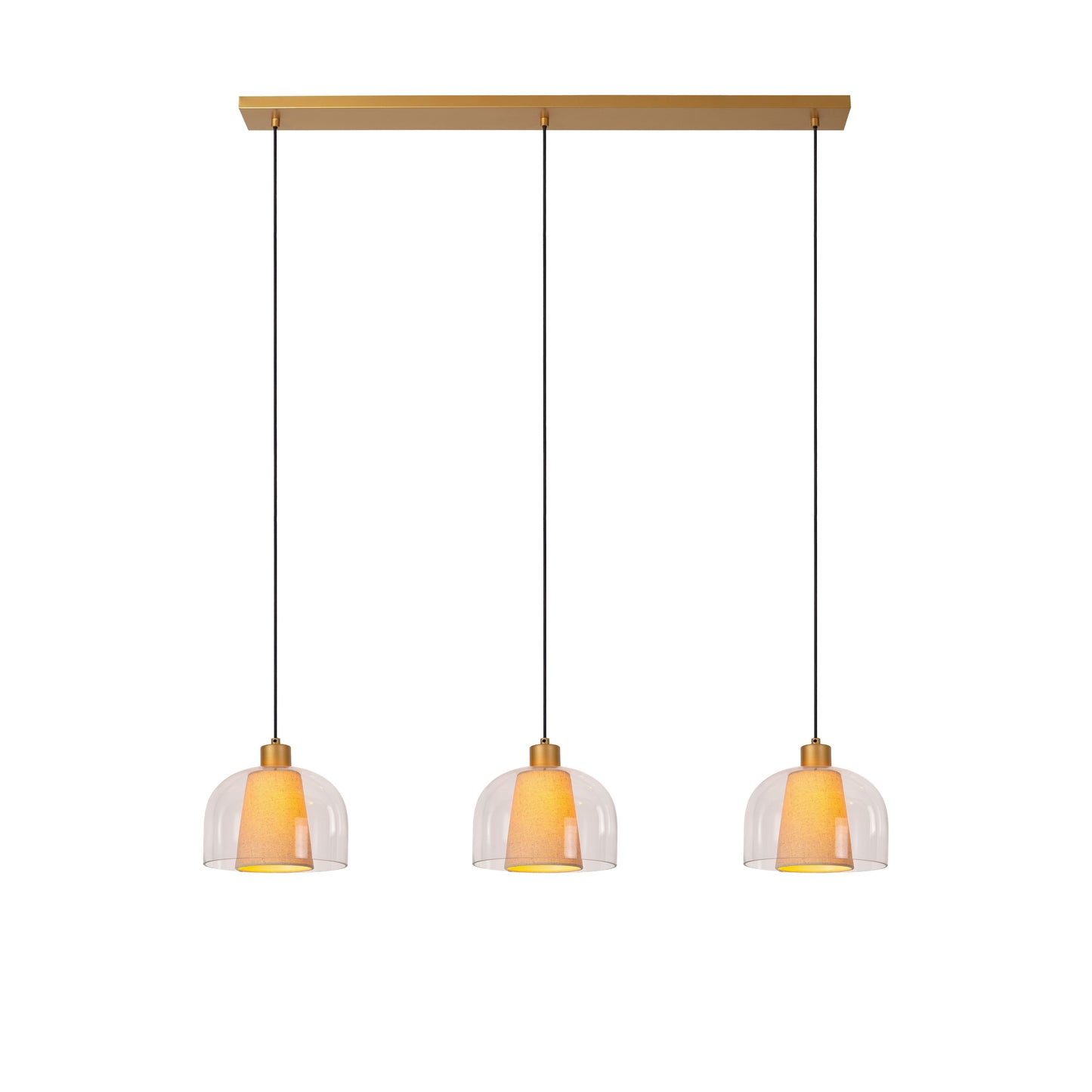 Lucide GUNHILD - Pendant light - 3x E27 - Transparant