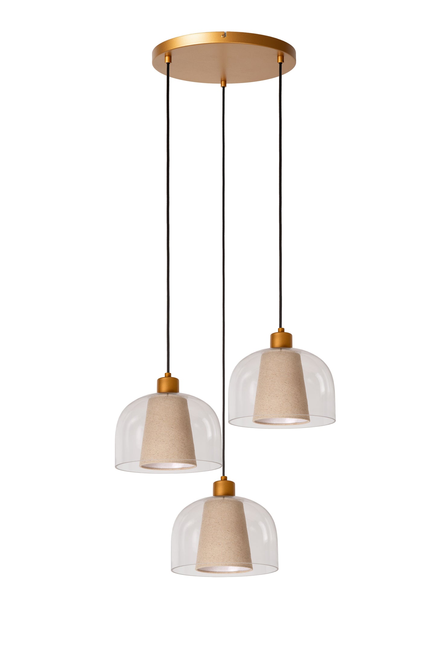 Lucide GUNHILD - Pendant light - 3xE27 - Transparant