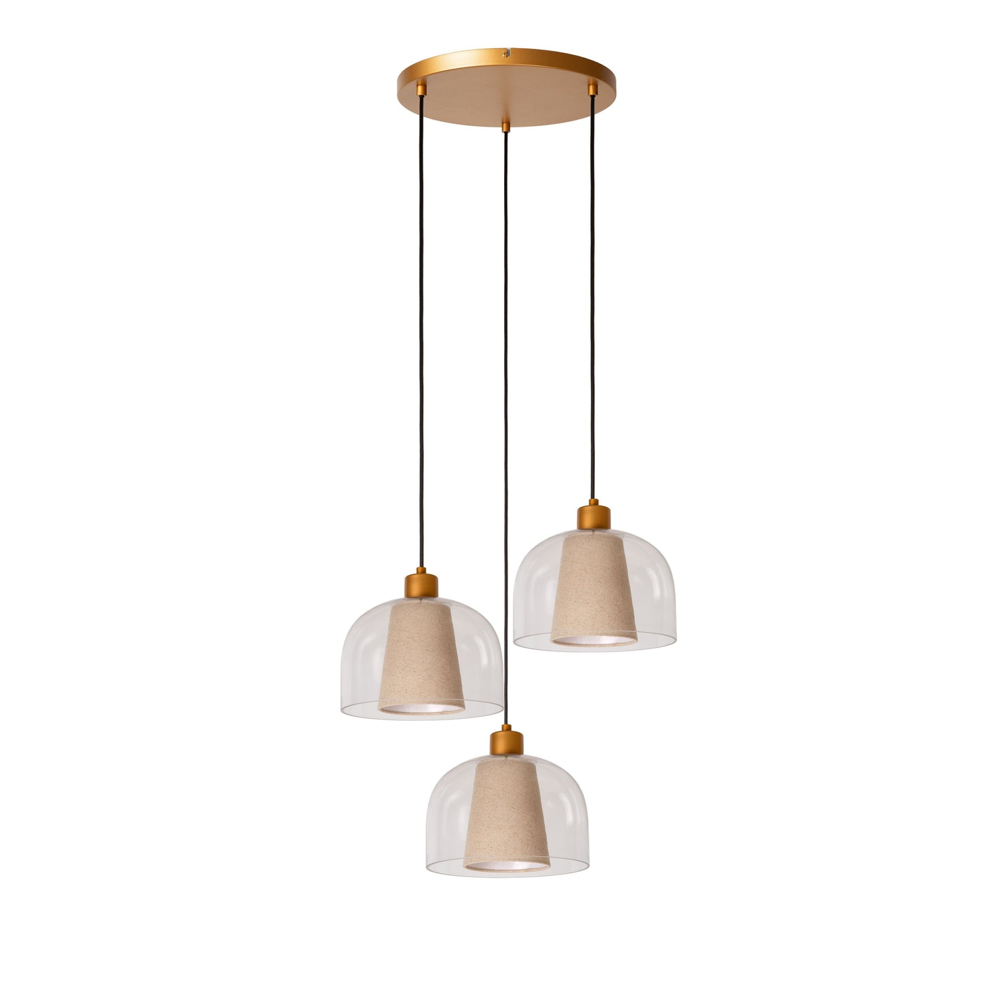 Lucide GUNHILD - Pendant light - 3xE27 - Transparant