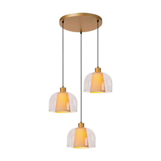 Lucide GUNHILD - Pendant light - 3xE27 - Transparant