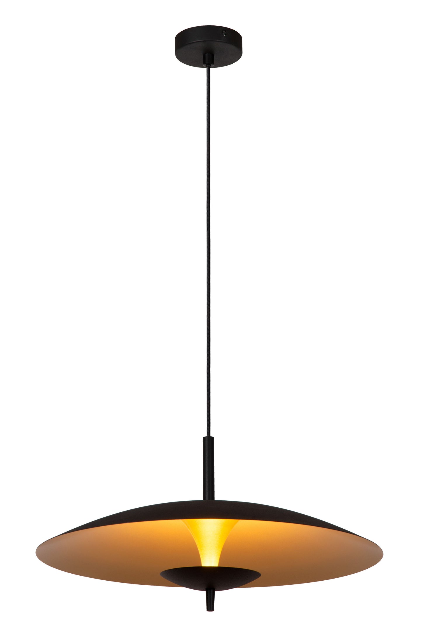 Lucide VULCAN - Pendant light - Ø 47 cm - LED Dim. - 1x9W 3000K - Black