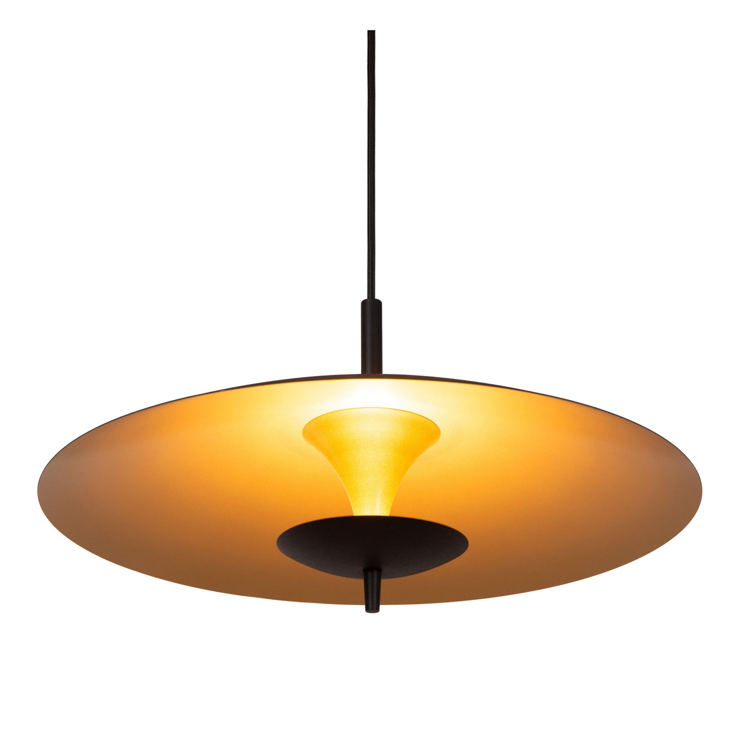 Lucide VULCAN - Pendant light - Ø 47 cm - LED Dim. - 1x9W 3000K - Black