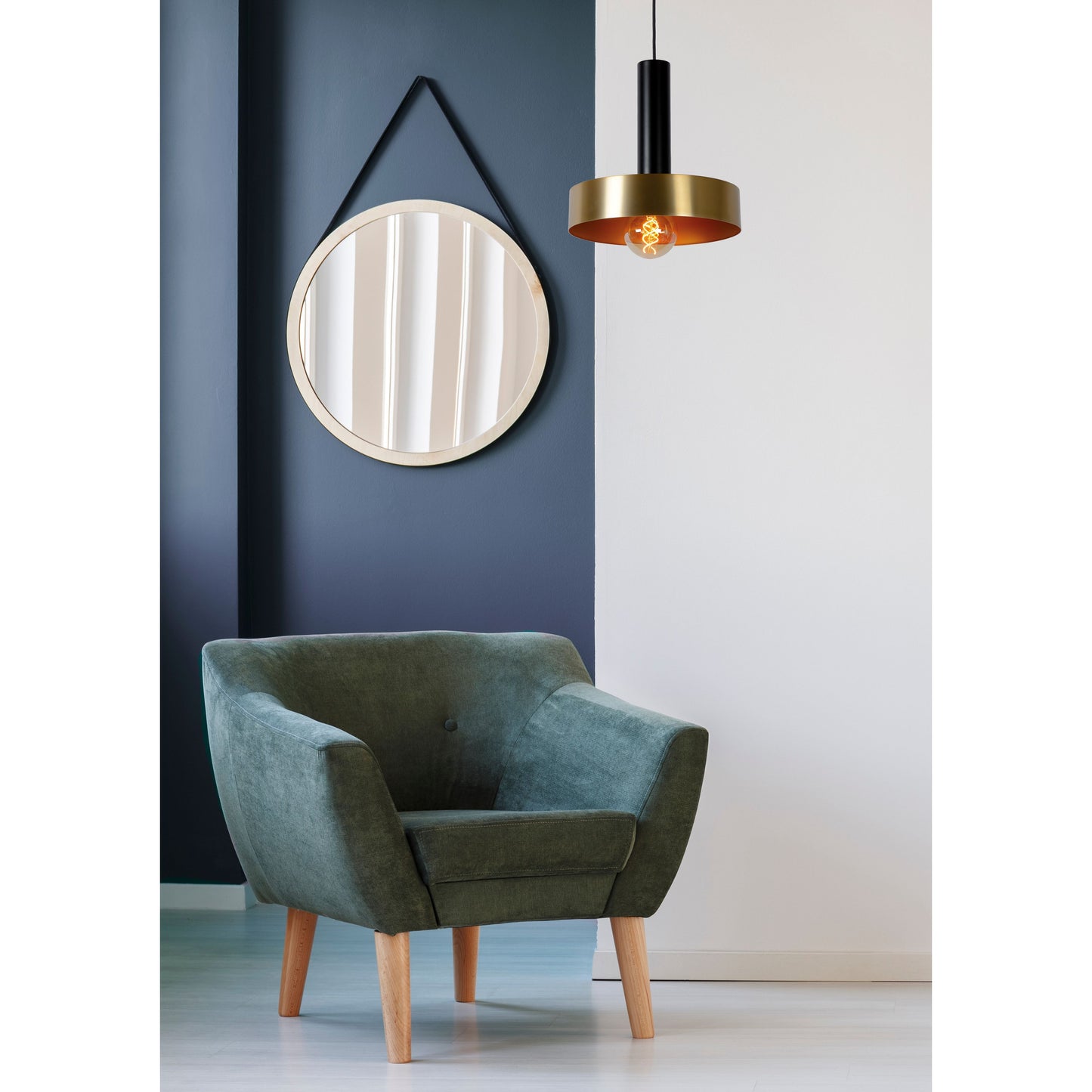 Lucide GIADA - Pendant light - Ø 30 cm - 1xE27 - Matt Gold / Brass