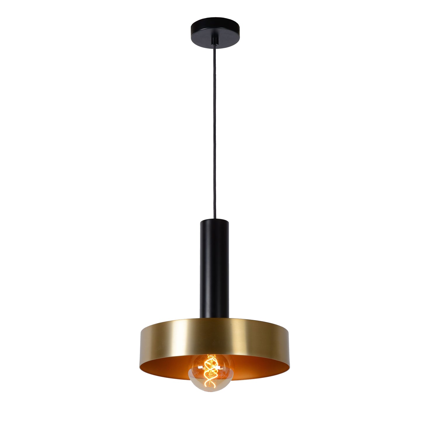 Lucide GIADA - Pendant light - Ø 30 cm - 1xE27 - Matt Gold / Brass