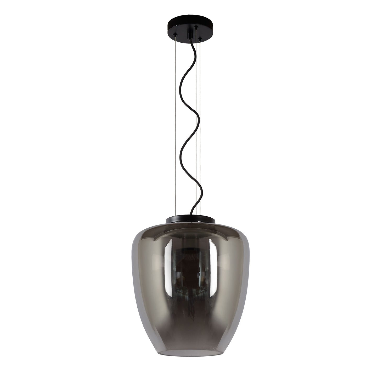 Lucide FLORIEN - Pendant light - Ø 28 cm - 1xE27 - Smoke Grey