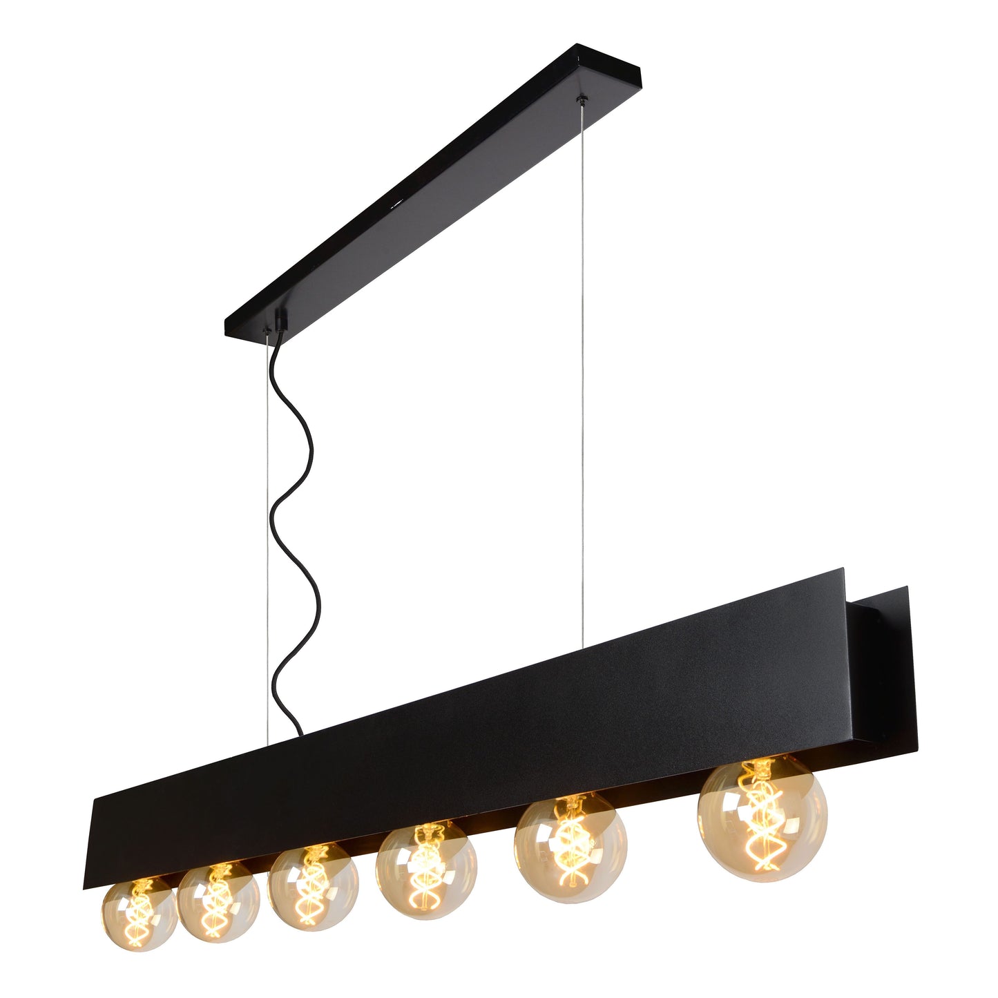 Lucide SURTUS - Pendant light - 6xE27 - Black