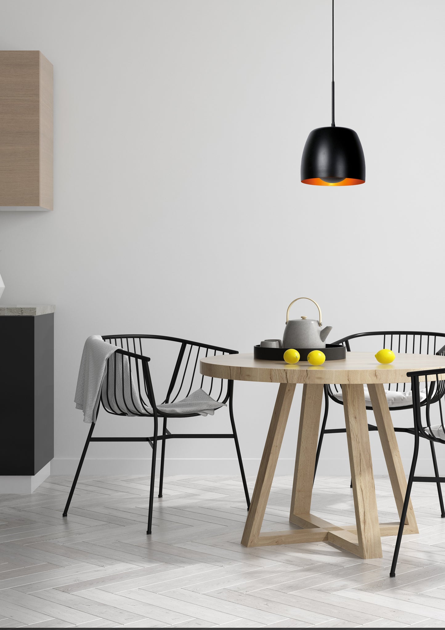 Lucide NOLAN - Pendant light - Ø 24 cm - 1xE27 - Black