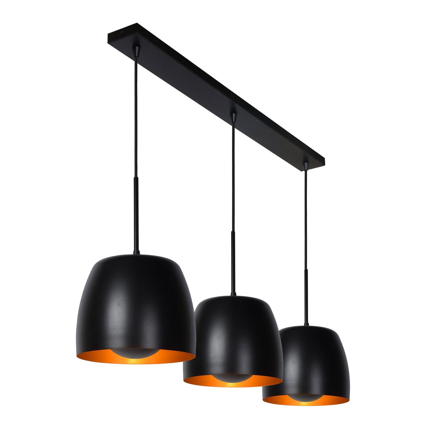 Lucide NOLAN - Pendant light - 3xE27 - Black