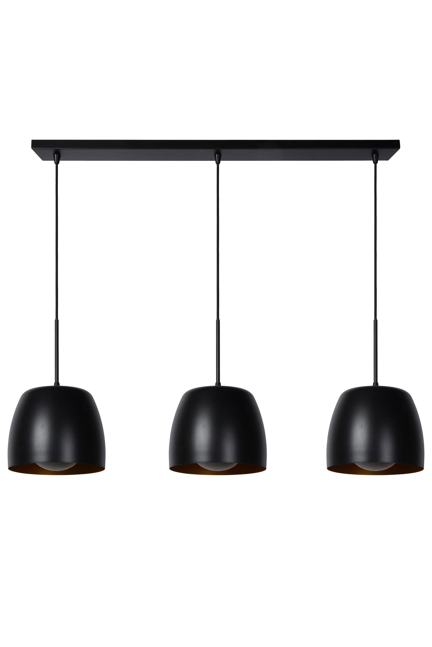 Lucide NOLAN - Pendant light - 3xE27 - Black