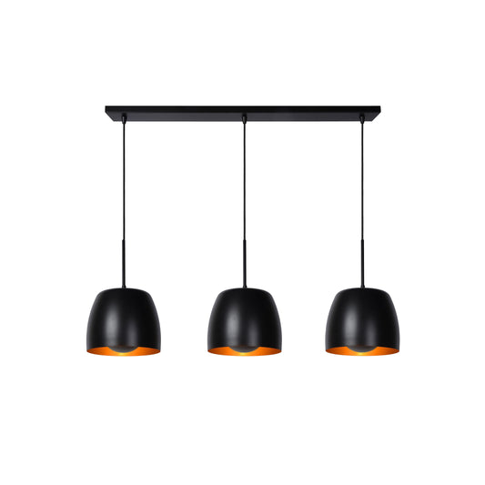 Lucide NOLAN - Pendant light - 3xE27 - Black