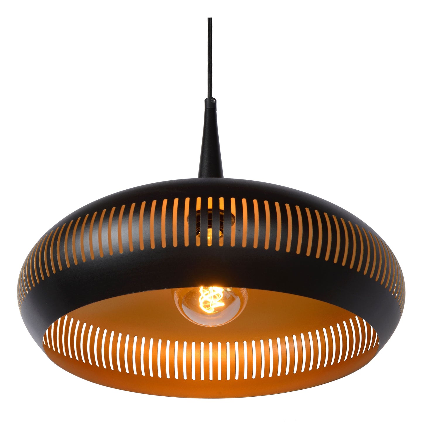 Lucide RAYCO - Pendant light - Ø 45 cm - 1xE27 - Black