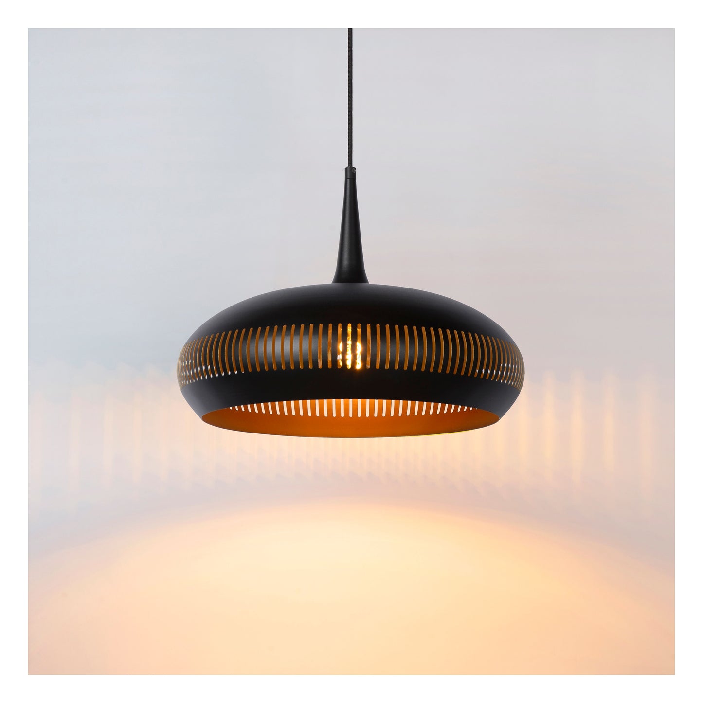 Lucide RAYCO - Pendant light - Ø 45 cm - 1xE27 - Black