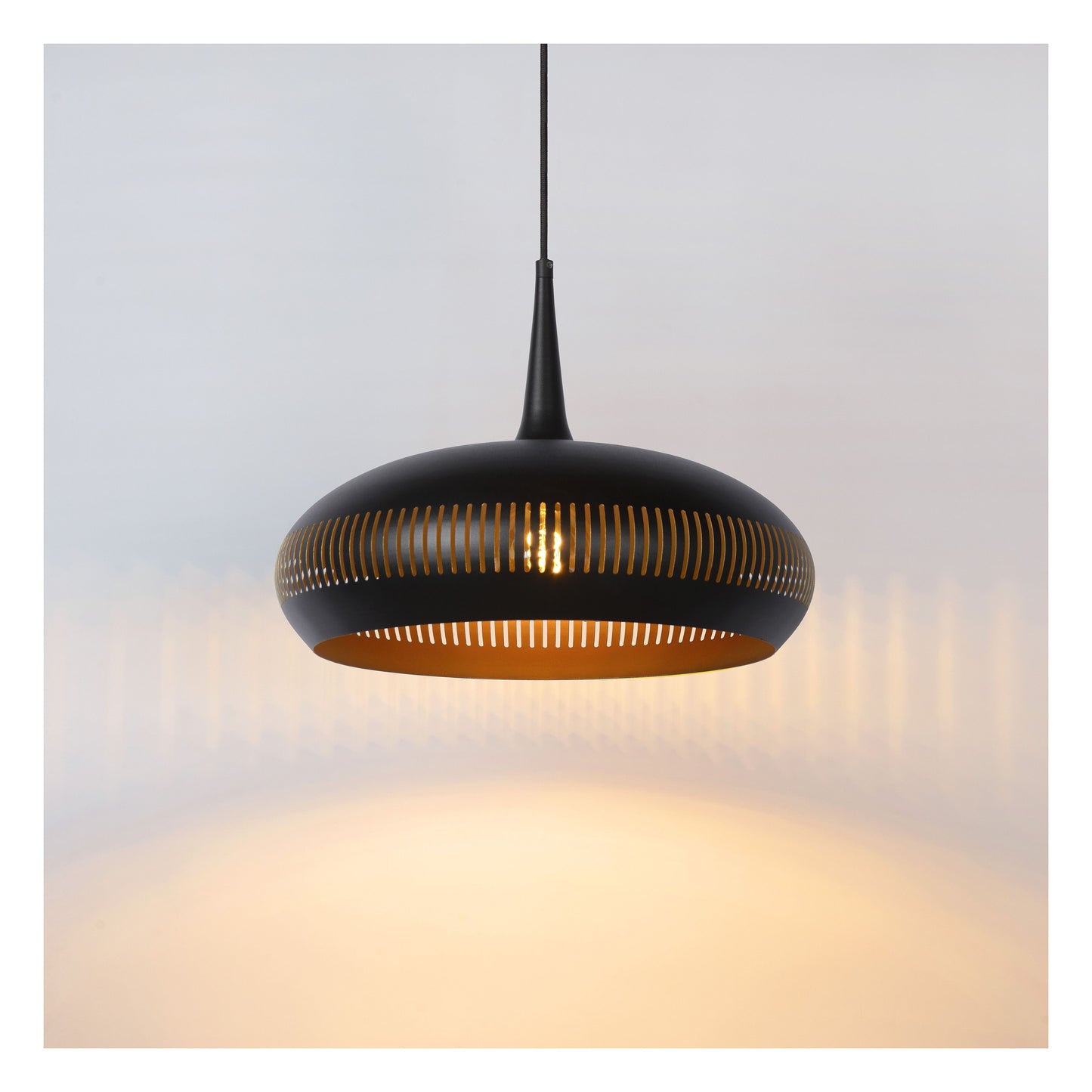 Lucide RAYCO - Pendant light - Ø 45 cm - 1xE27 - Black