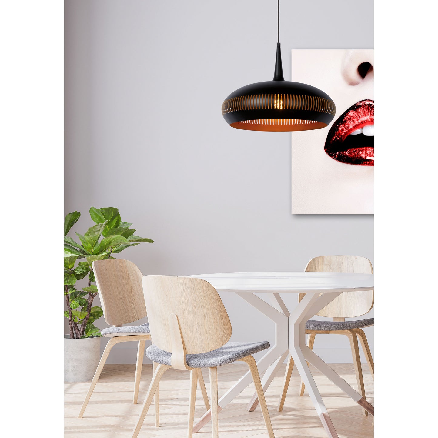 Lucide RAYCO - Pendant light - Ø 45 cm - 1xE27 - Black