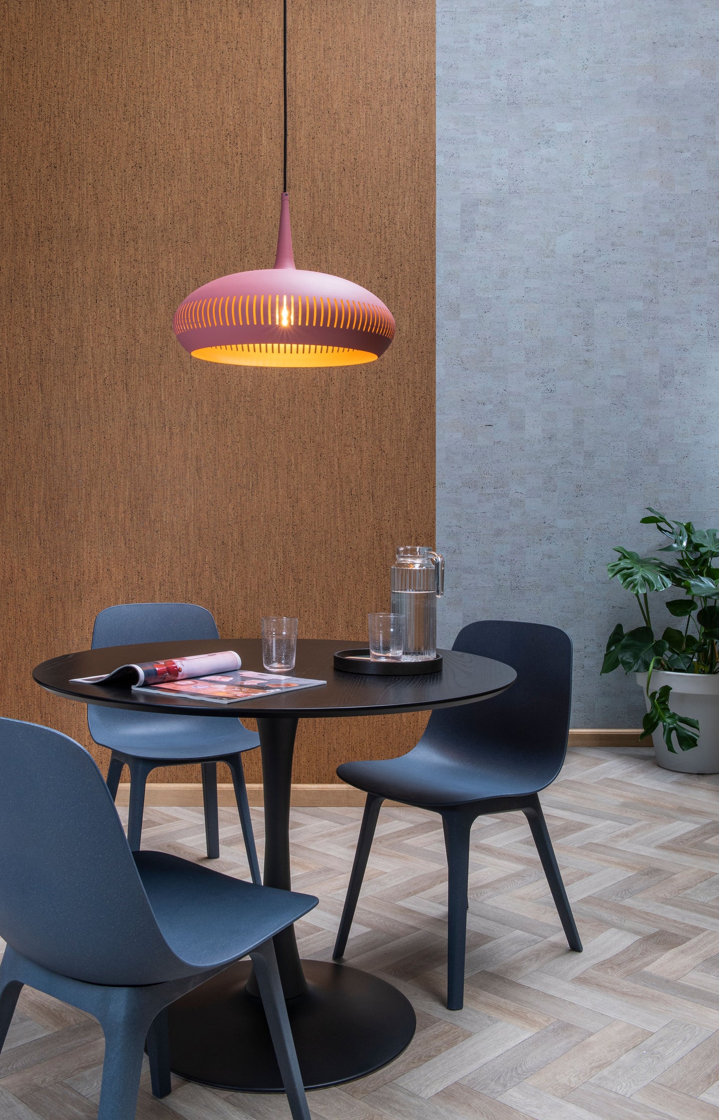 Lucide RAYCO - Pendant light - Ø 45 cm - 1xE27 - Pink