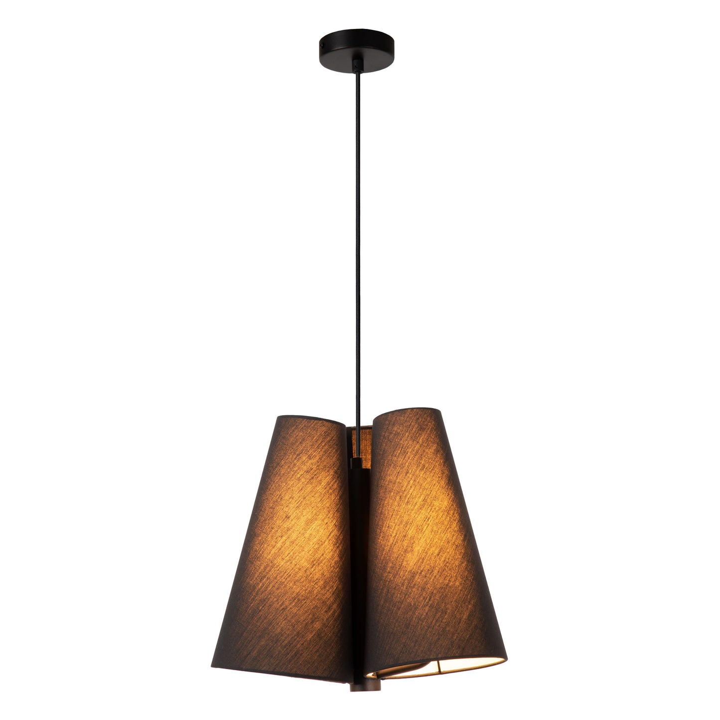 Lucide GREGORY - Pendant light - Ø 34,3 cm - 3xE27 - Black