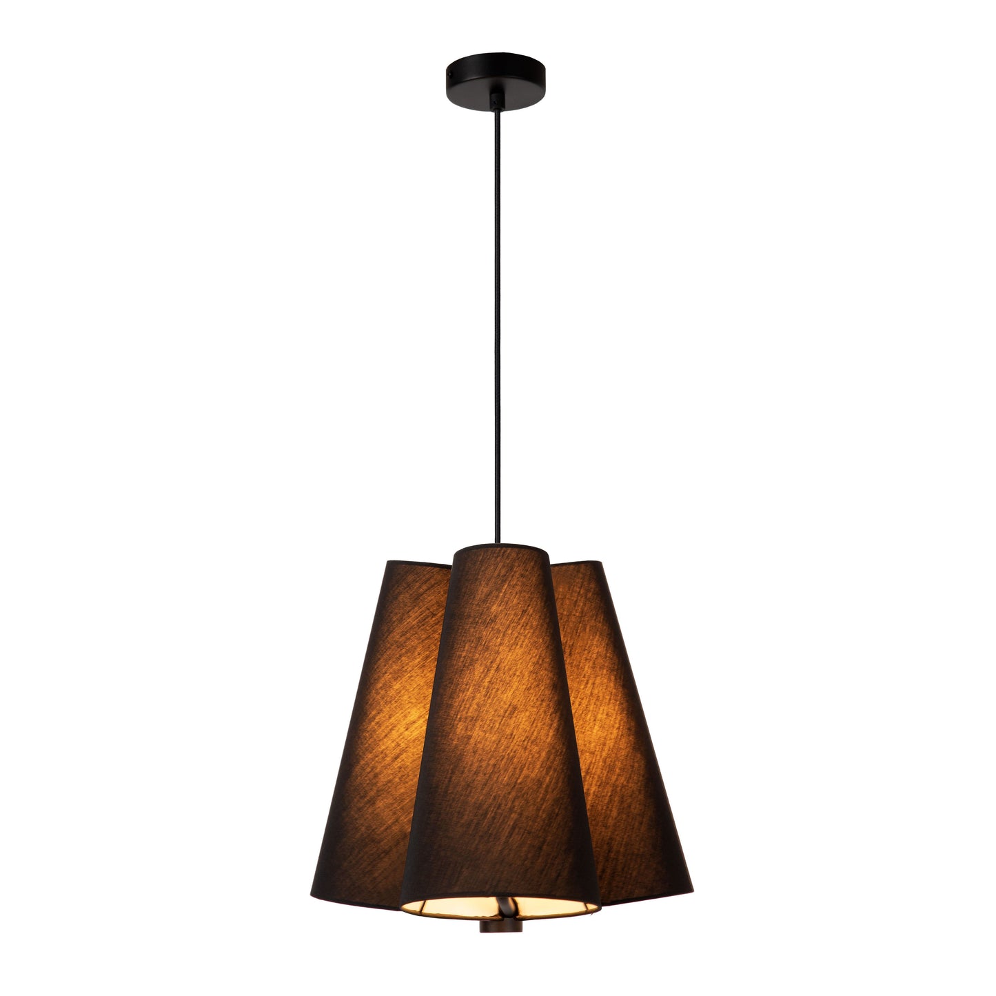 Lucide GREGORY - Pendant light - Ø 34,3 cm - 3xE27 - Black