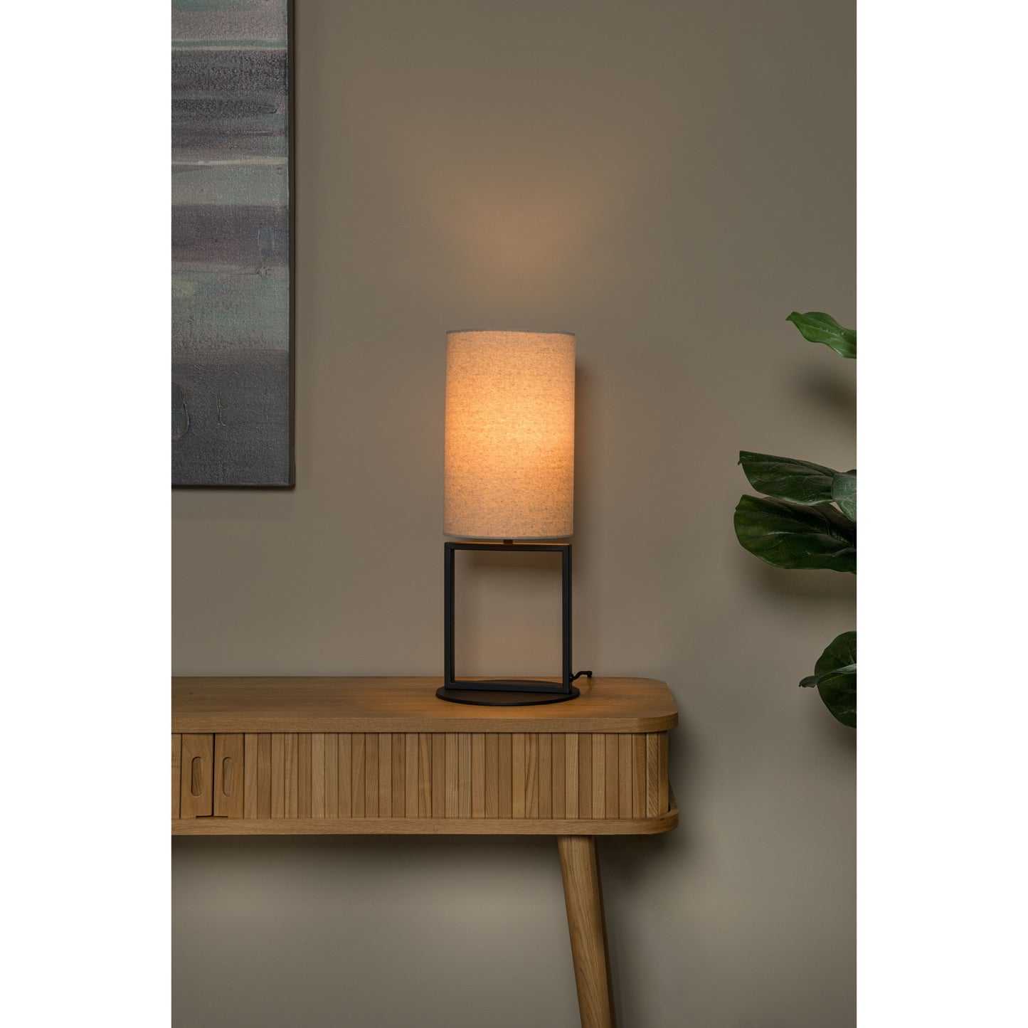 Lucide HERMAN - Table lamp - Ø 20 cm - 1xE27 - Cream