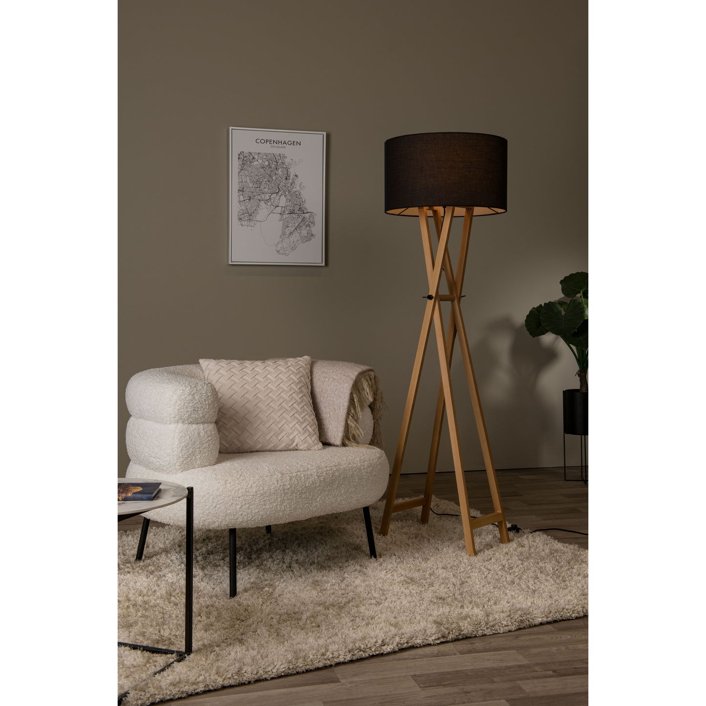 Lucide TRAFALGAR - Floor lamp - 1xE27 - Natural