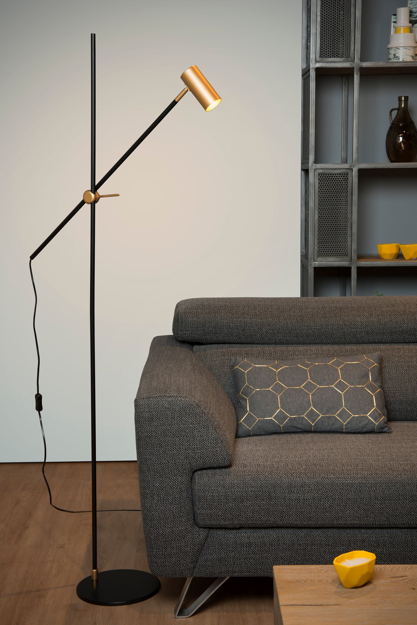 Lucide PHILINE - Floor reading lamp - 1xGU10 - Black