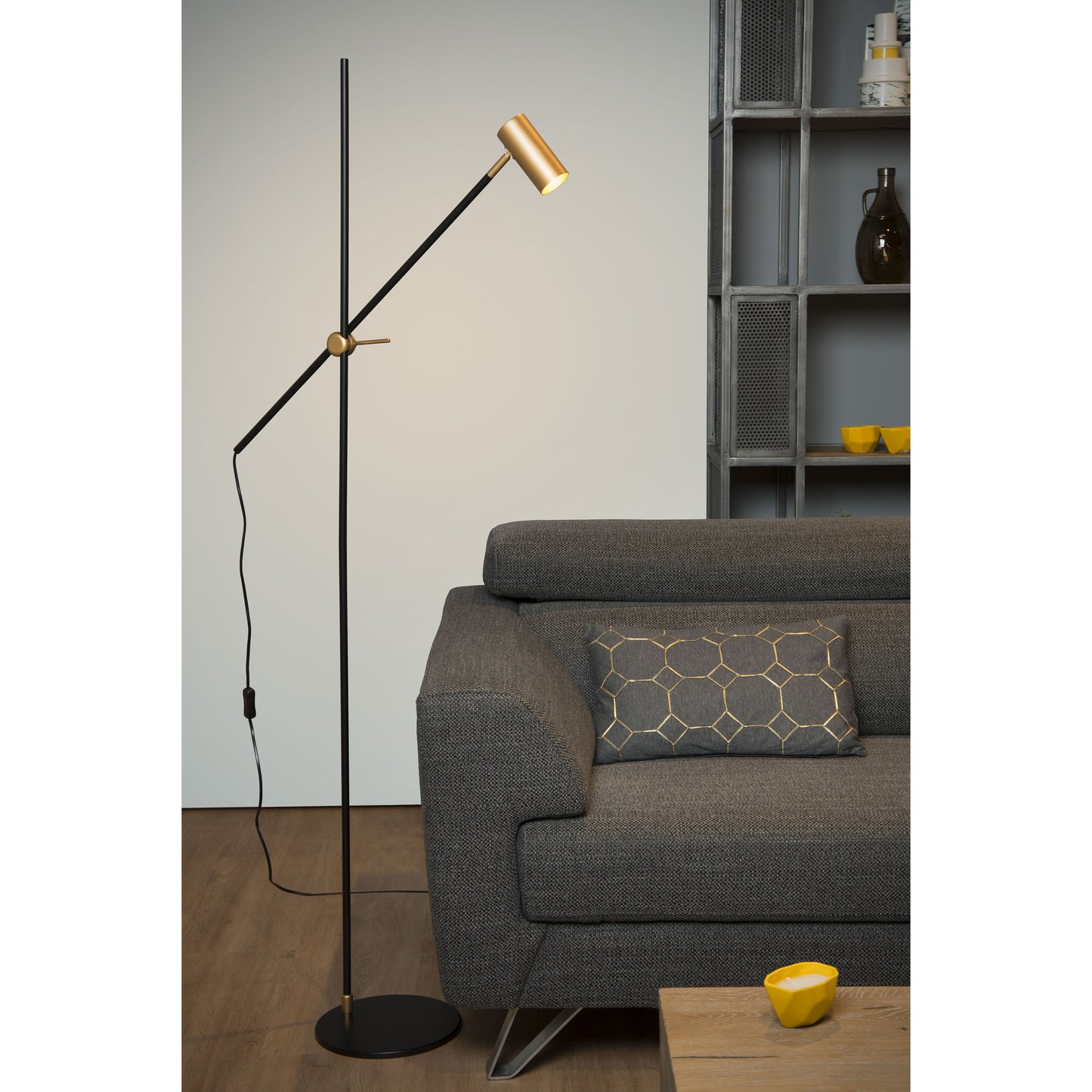 Lucide PHILINE - Floor reading lamp - 1xGU10 - Black