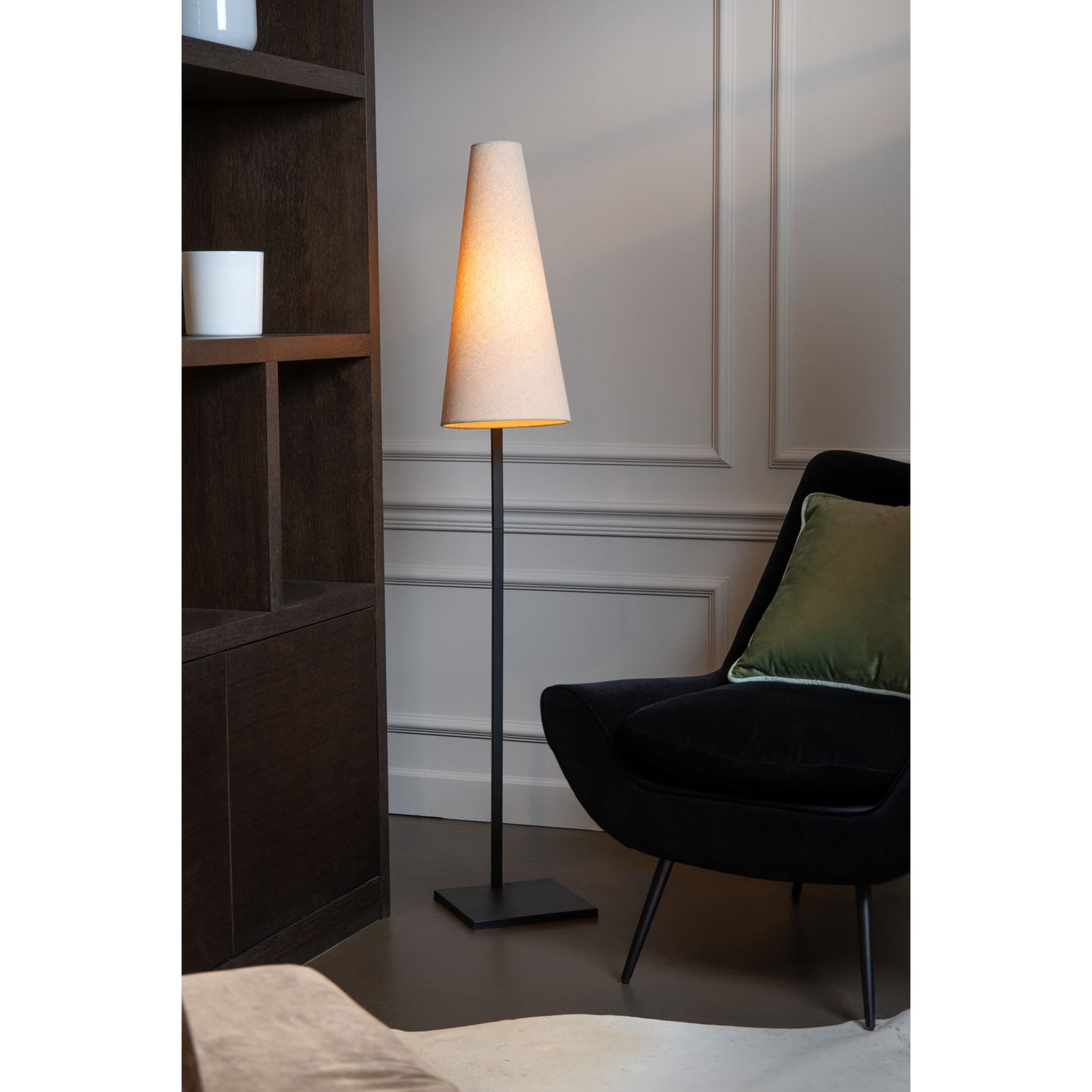 Lucide GREGORY - Floor lamp - 1xE27 - Cream