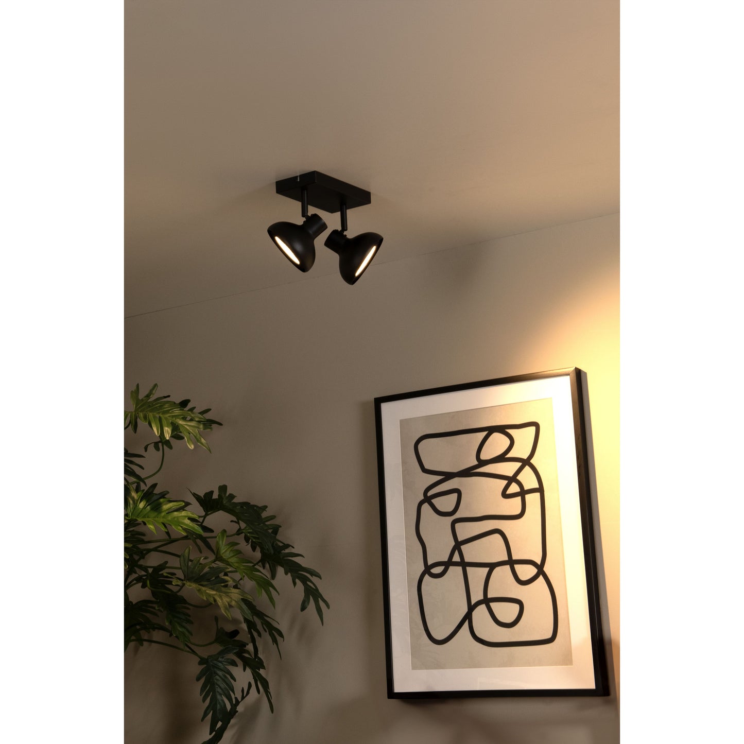 Lucide SENSAS - Ceiling spotlight - 2xGU10 (ES111) - Black