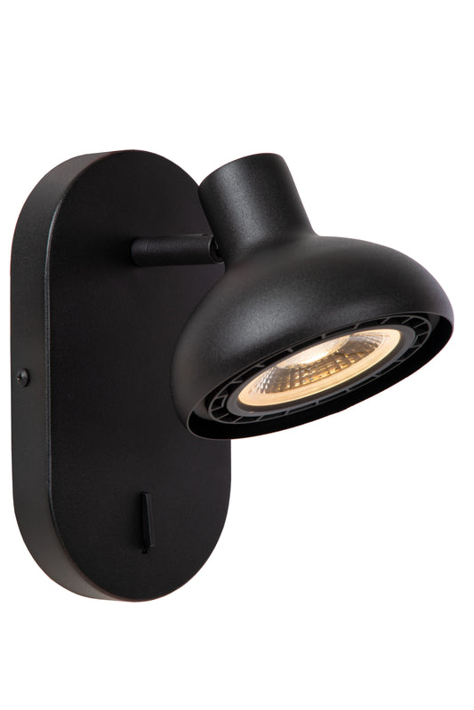 Lucide SENSAS - Bedside lamp / Wall light - 1xGU10 (ES111) - Black