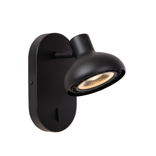 Lucide SENSAS - Bedside lamp / Wall light - 1xGU10 (ES111) - Black