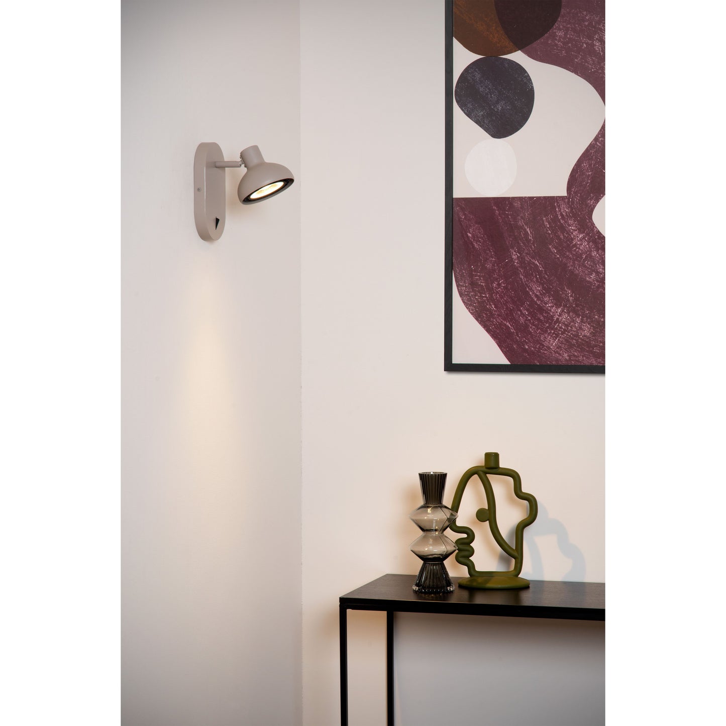 Lucide SENSAS - Bedside lamp / Wall light - 1xGU10 (ES111) - Cream