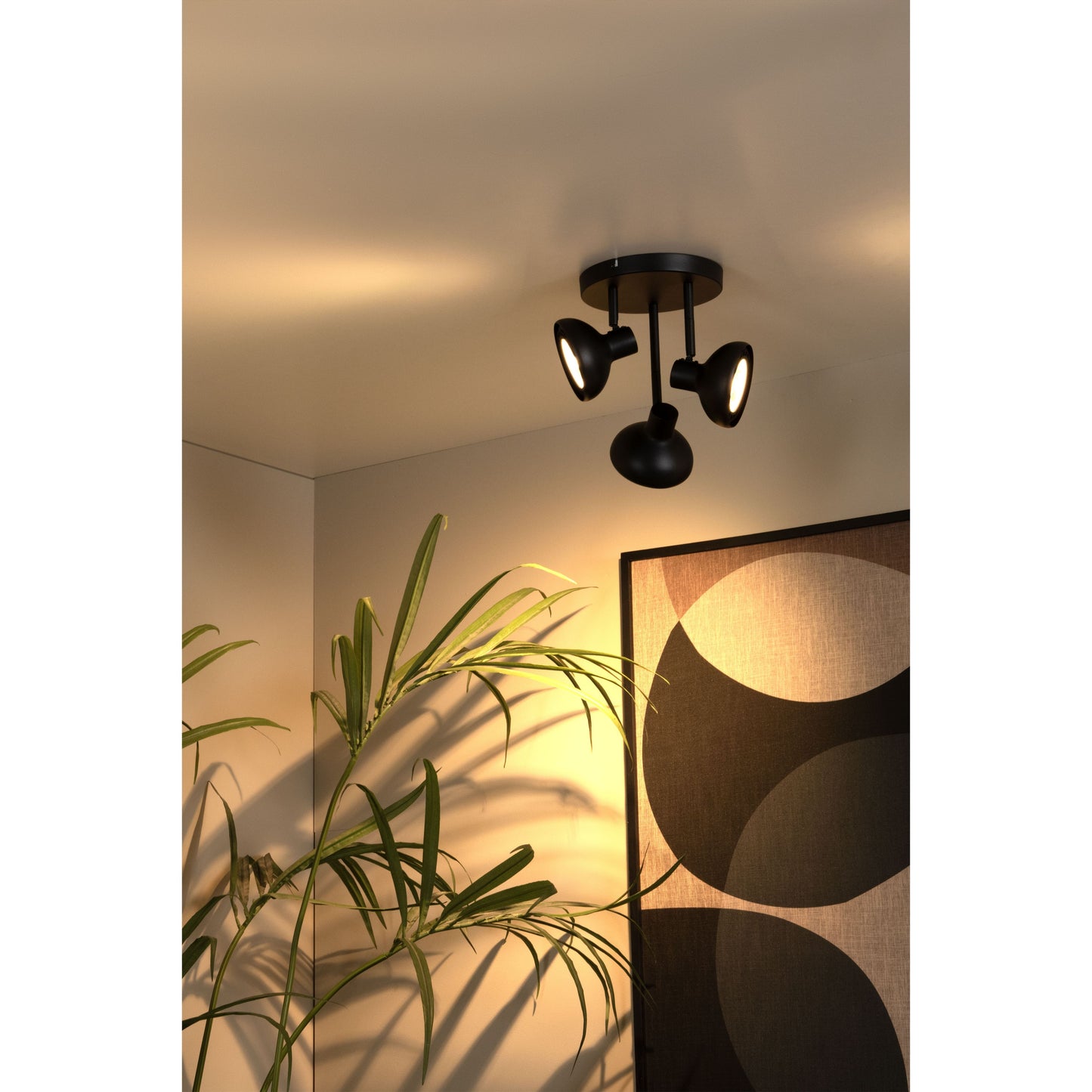 Lucide SENSAS - Ceiling spotlight - Ø 25,8 cm - 3xGU10 (ES111) - Black