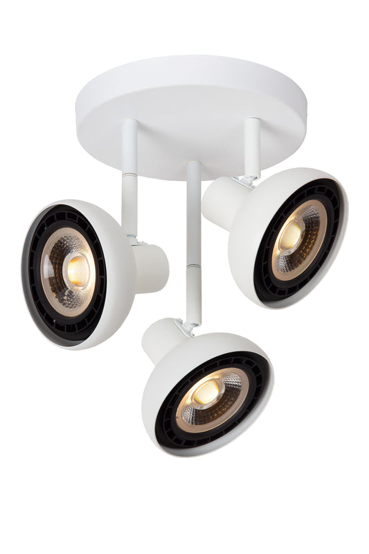 Lucide SENSAS - Ceiling spotlight - Ø 25,8 cm - 3xGU10 (ES111) - White