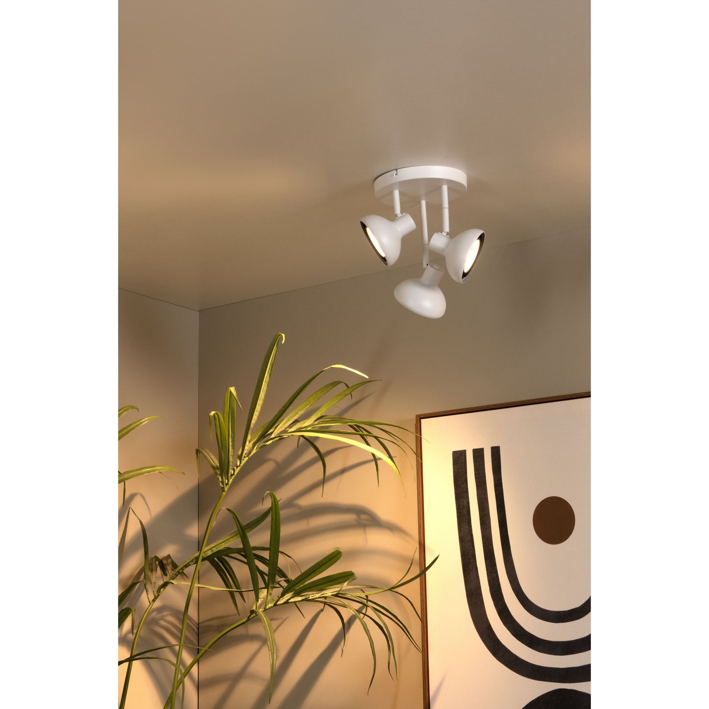 Lucide SENSAS - Ceiling spotlight - Ø 25,8 cm - 3xGU10 (ES111) - White