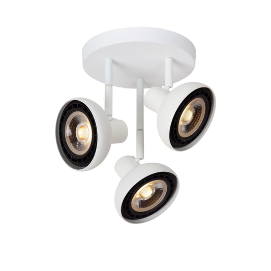 Lucide SENSAS - Ceiling spotlight - Ø 25,8 cm - 3xGU10 (ES111) - White